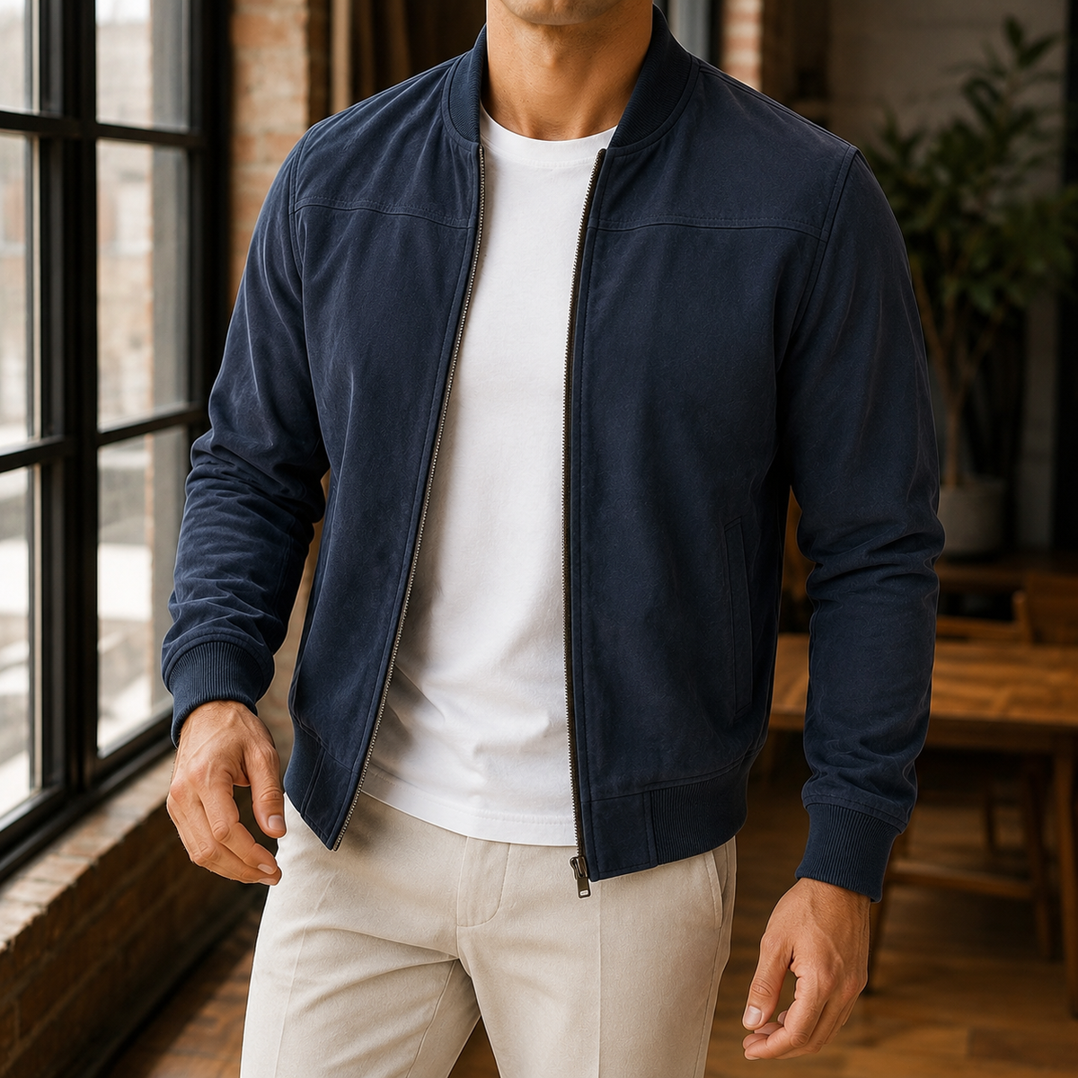 Conrad Bomber Jacket - Navy