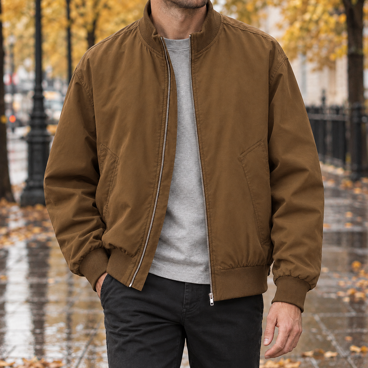 Jonathan Bomber Jacket - Brown
