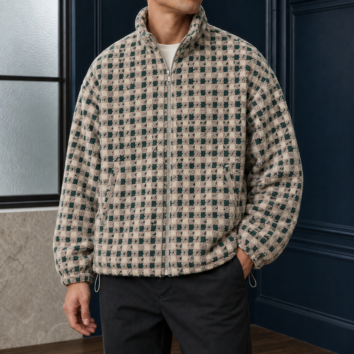 Tyler Plush Jacket - Rice Green
