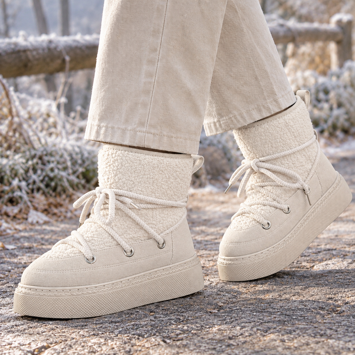 Gallarate Platform Boots - Off White