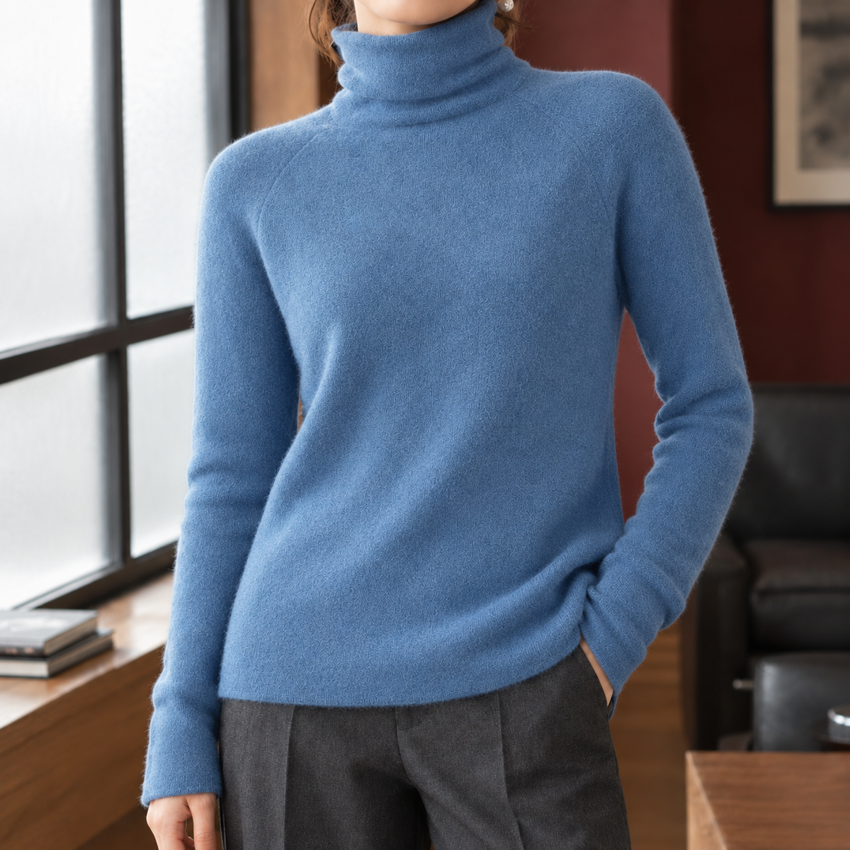 Mariella Turtleneck Sweater - Blue