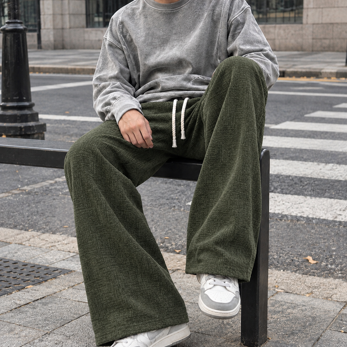 Emrys-Reid Straight Leg Pants - Green