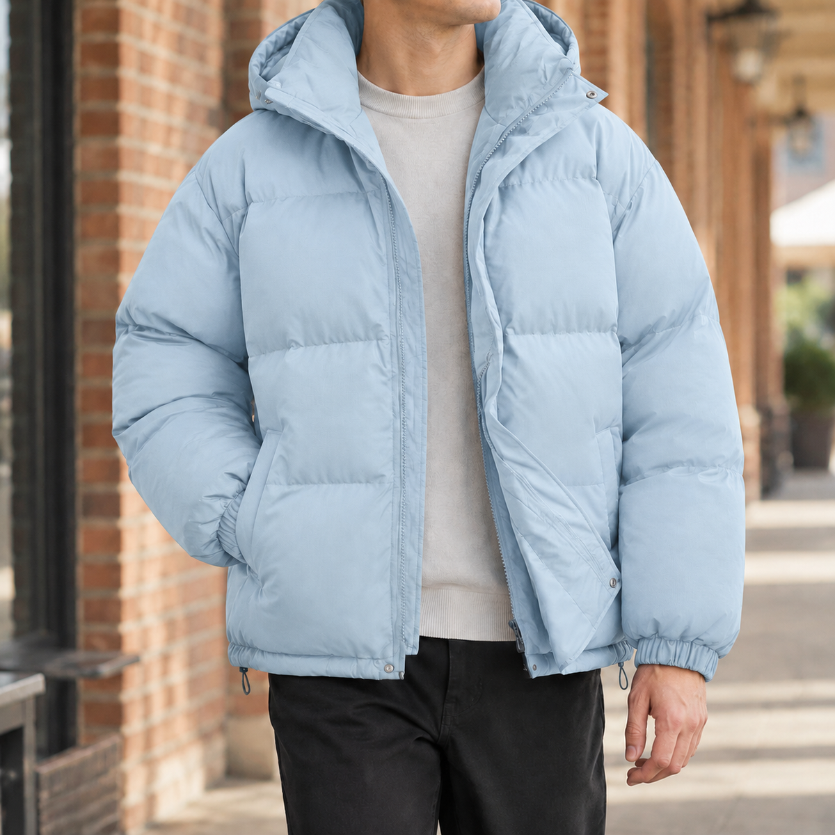 Wilfred Puffer Jacket - Light Blue