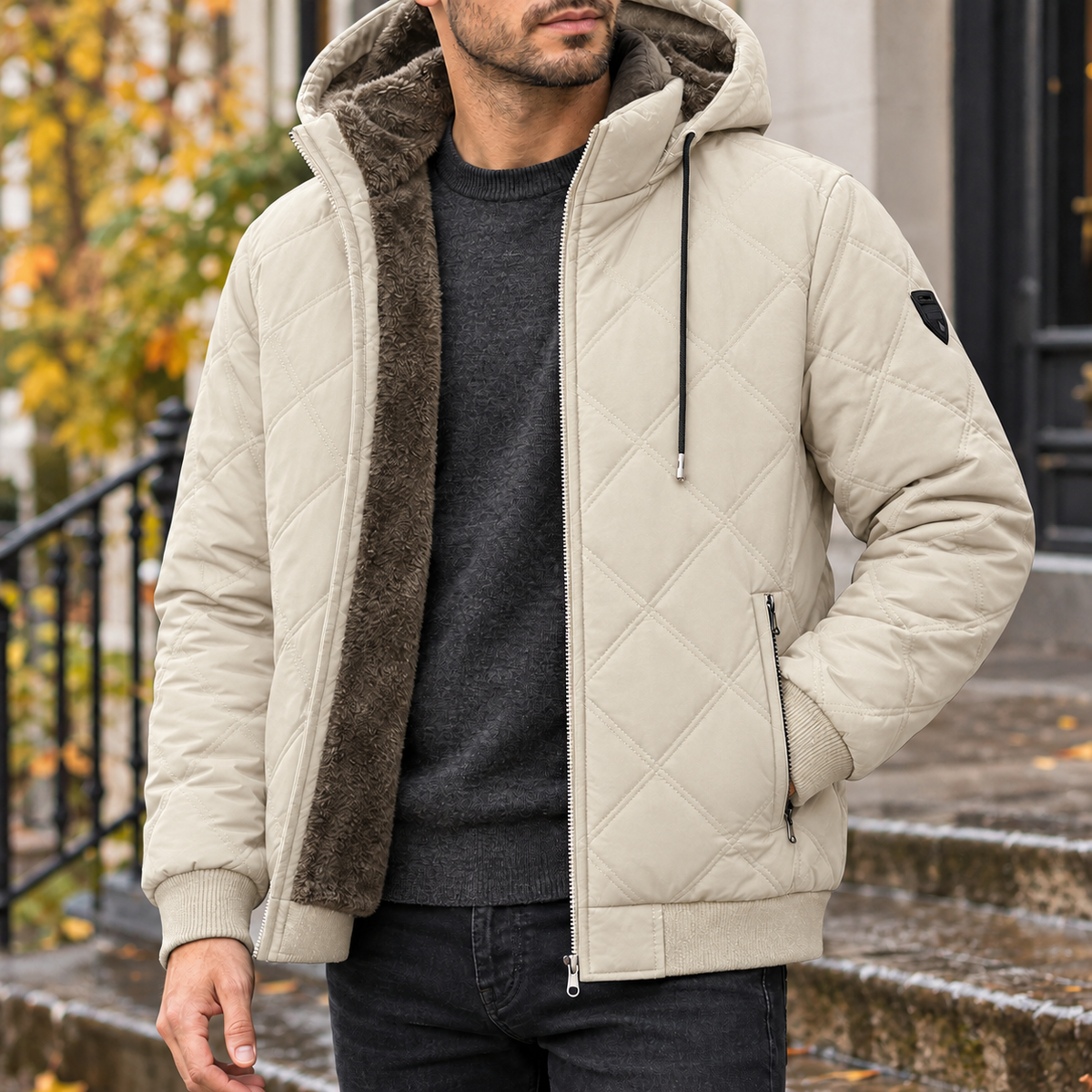 Bartholomew Quilted Jacket - Off White