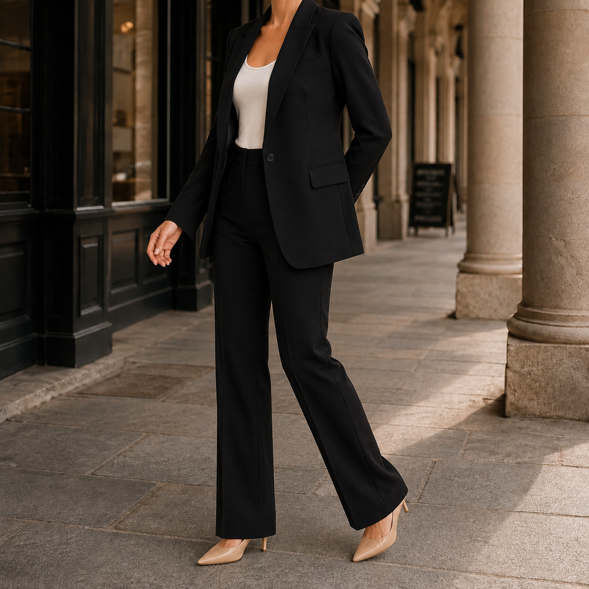 Aimee-Faye Tailored Set - Black