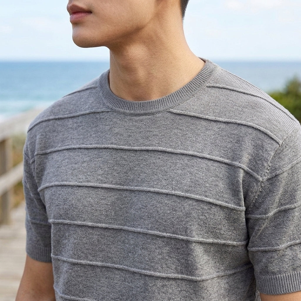 Mason Striped Knit Top - Lead Product Detail