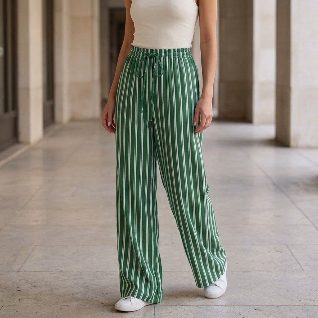 Celeste Wide Leg Pants - Green