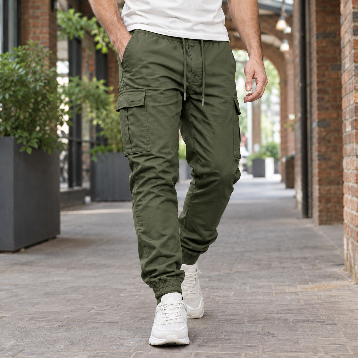 Maxim Tapered Cargo Pants - Army Green