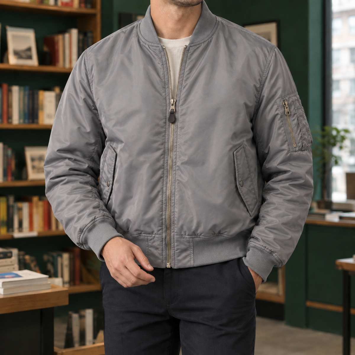 Stanley Bomber Jacket - Gray