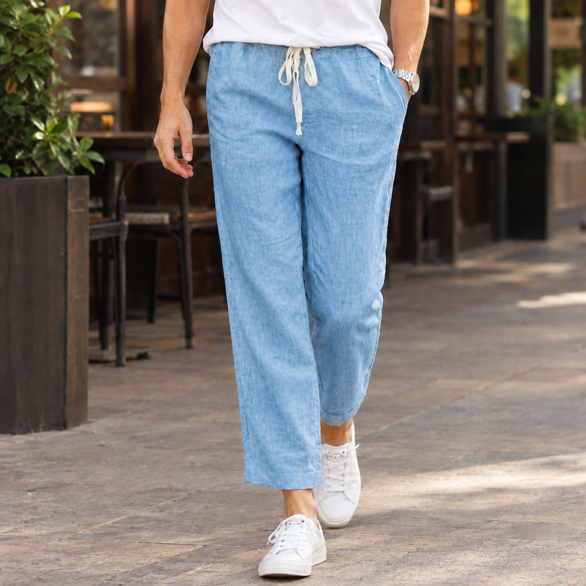 Gaspard Relaxed Pants - Blue