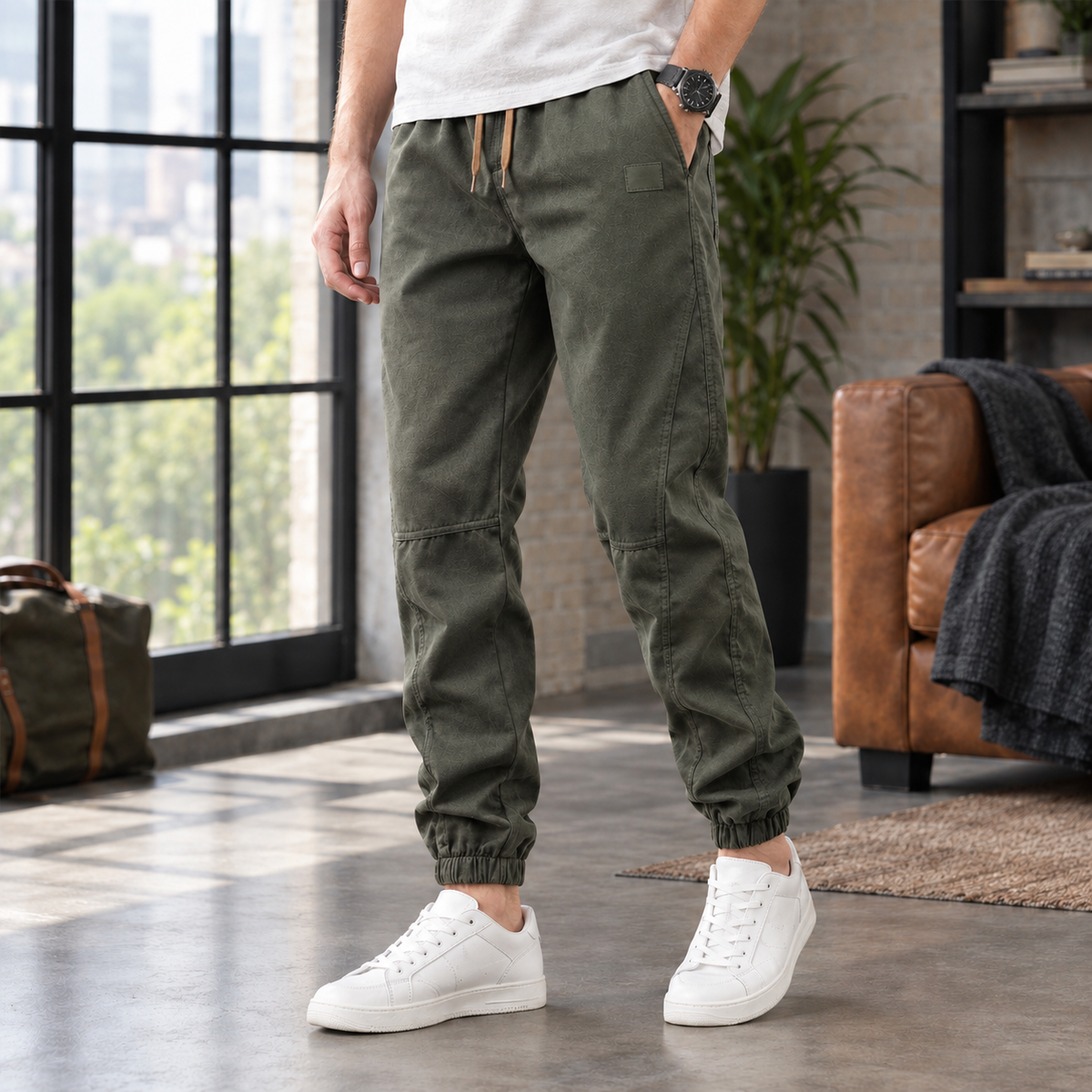 Ryan Relaxed Jogger Pants - Army Green