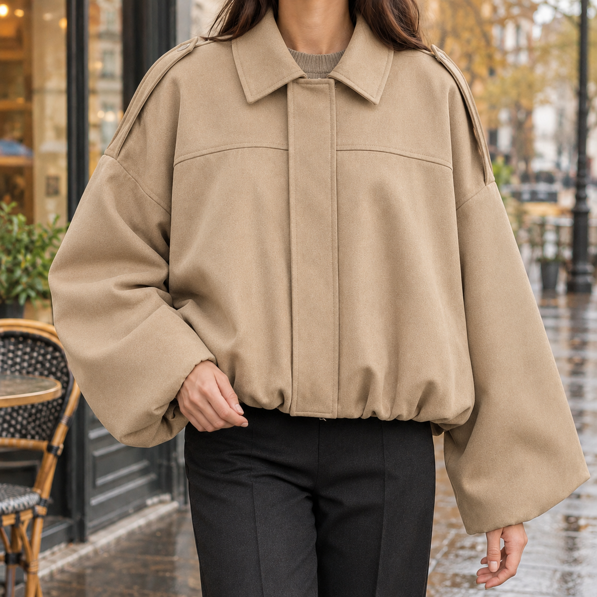 Matilda-Marie Batwing Jacket - Khaki