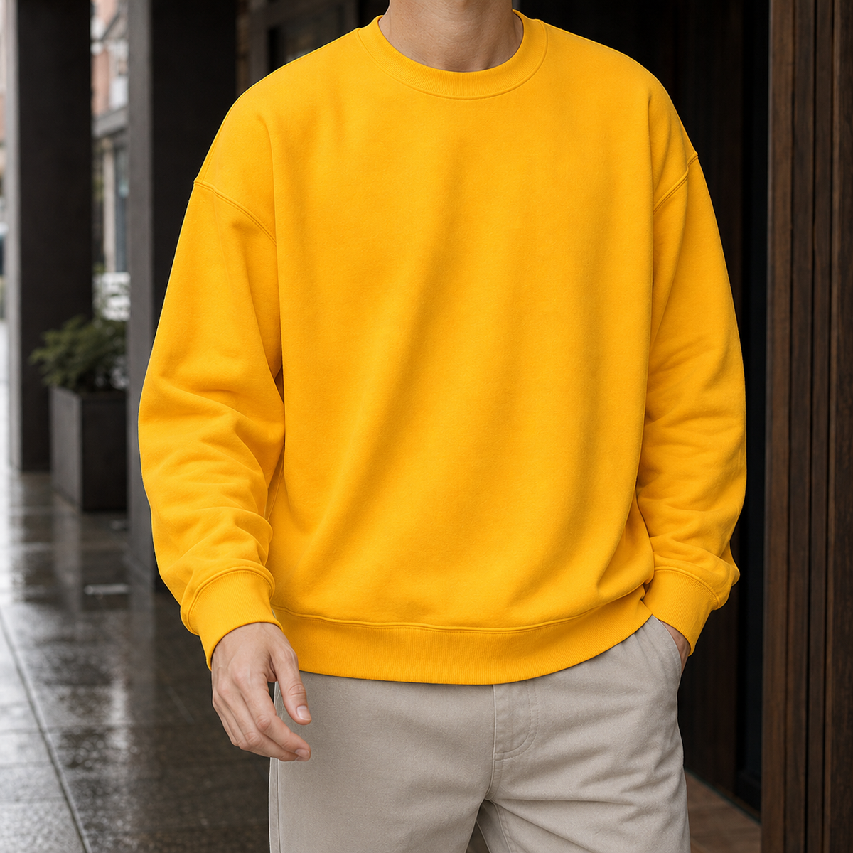 Isaac Relaxed Sweatshirt - Yellow