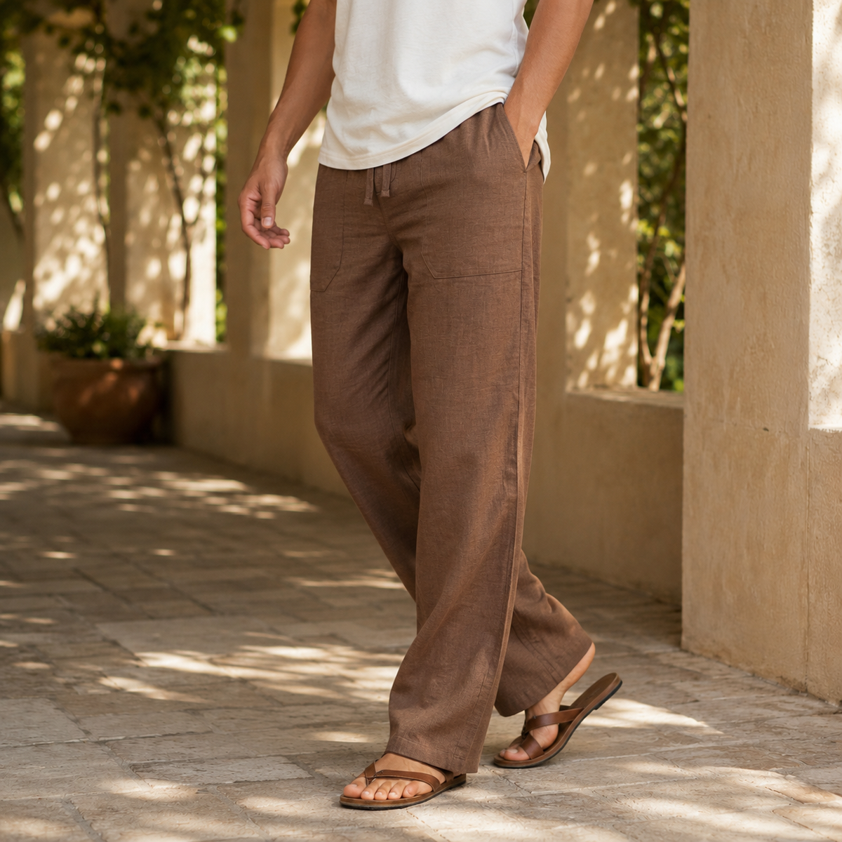 Austin Relaxed Pants - Brown