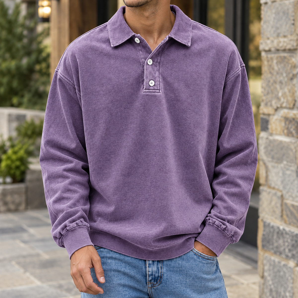 Jacob Relaxed Polo - Purple