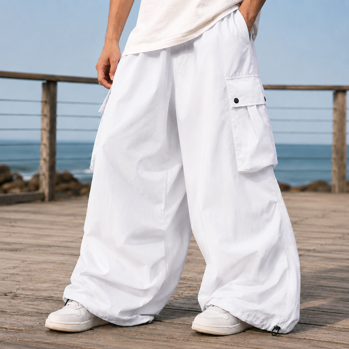 Ramsey Baggy Pants - White