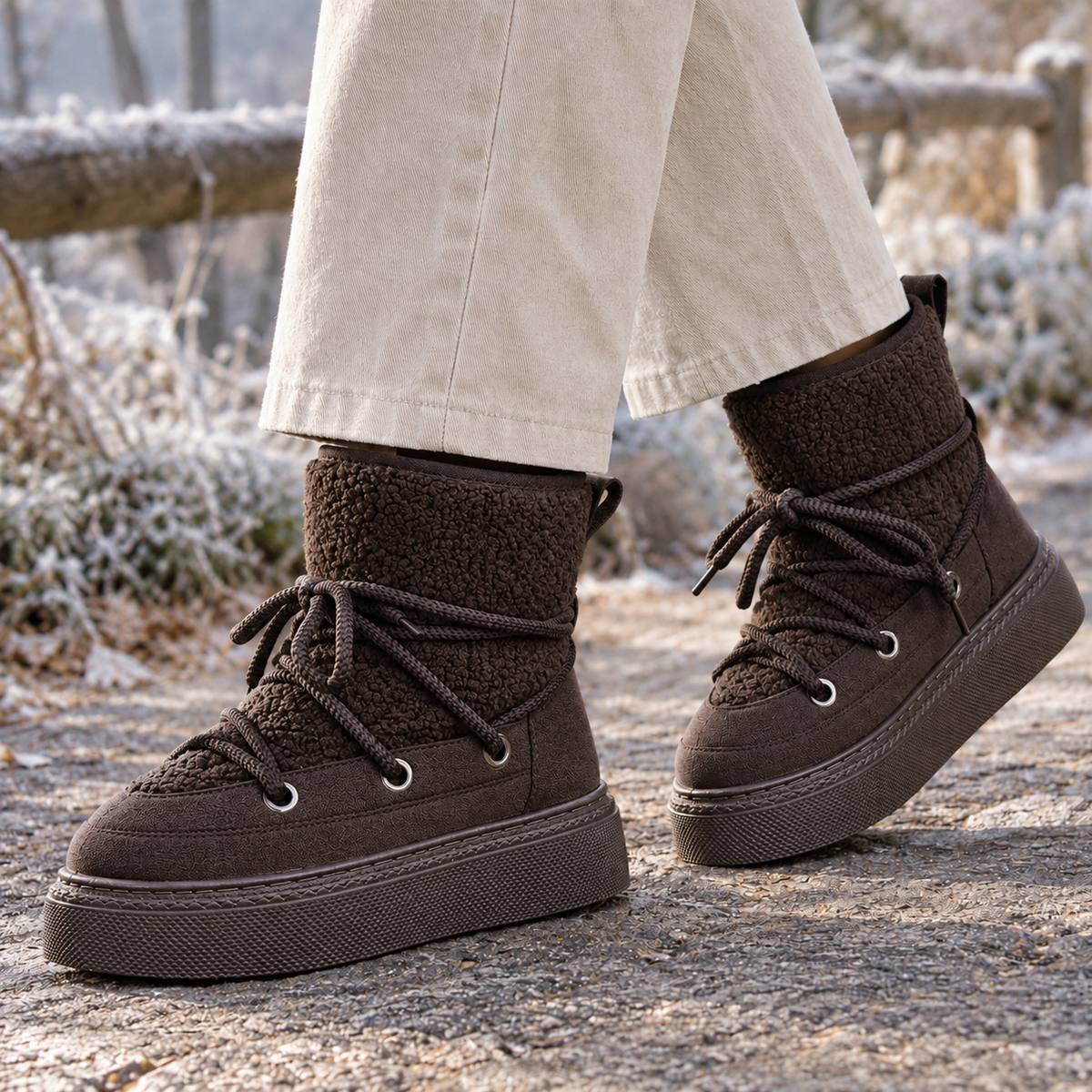 Gallarate Platform Boots - Brown