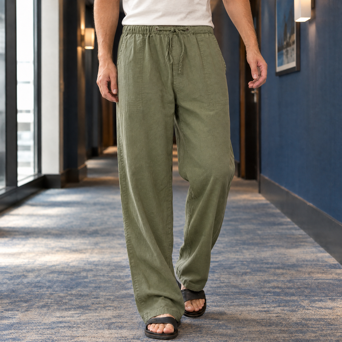 Wesley Relaxed Pants - Army Green