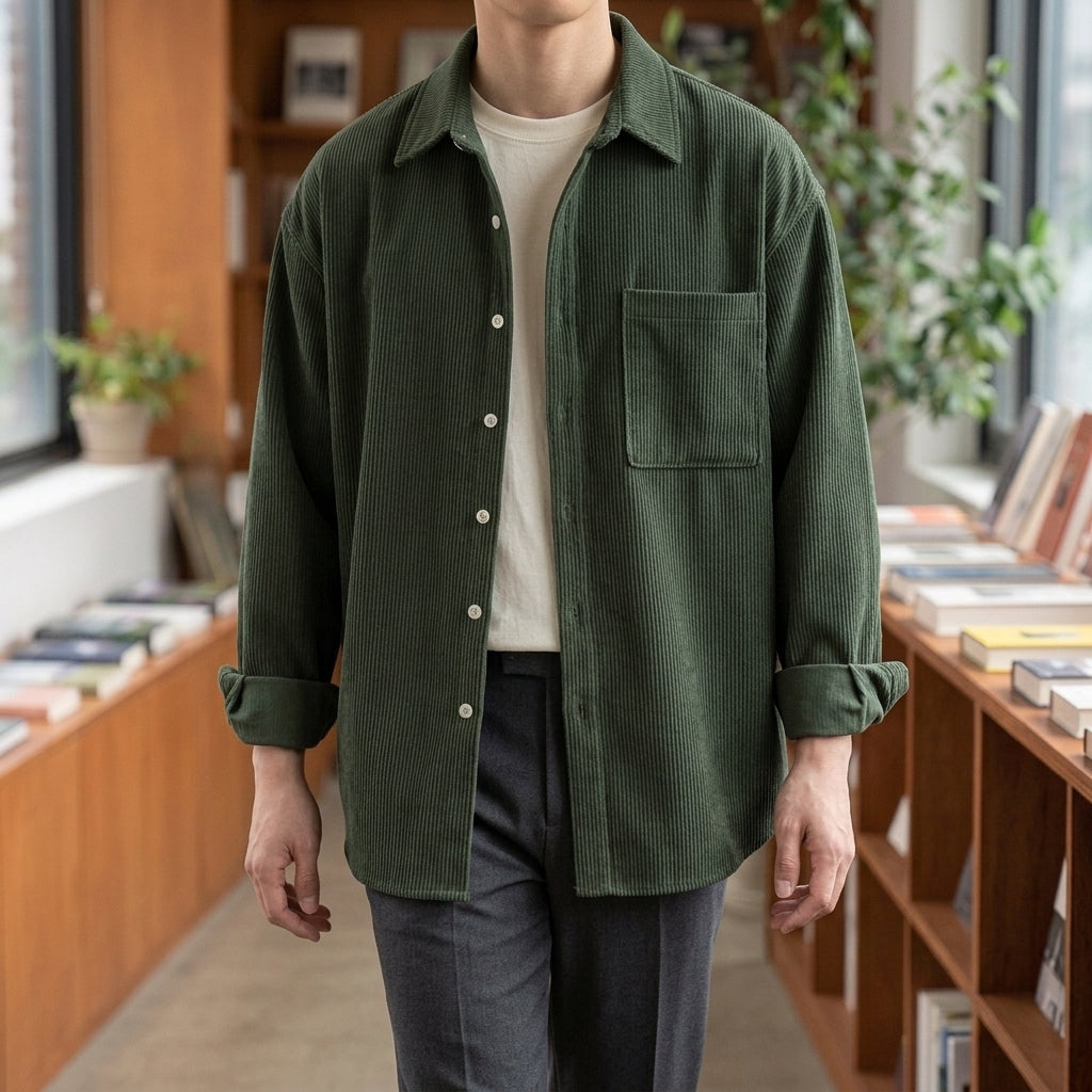 Blake Corduroy Shirt - Green