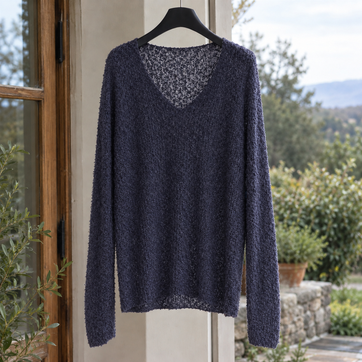 Norbert Cashmere Sweater - Midnight Blue