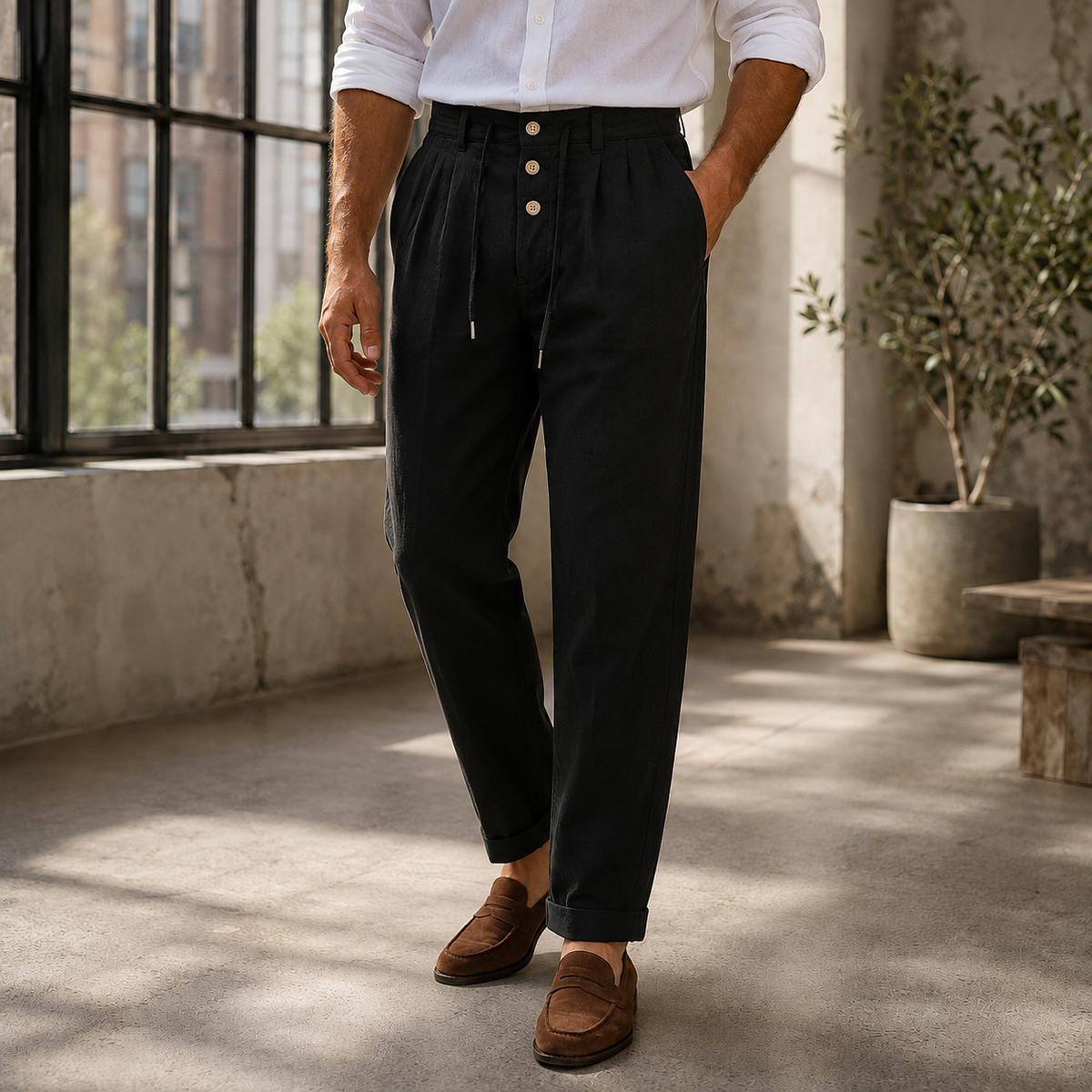 Blake Relaxed Pants - Black
