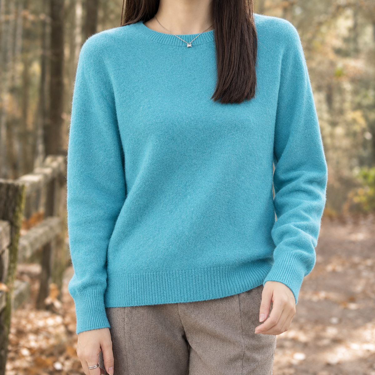 Annabel-Faye Crew Neck Sweater - Lake Blue