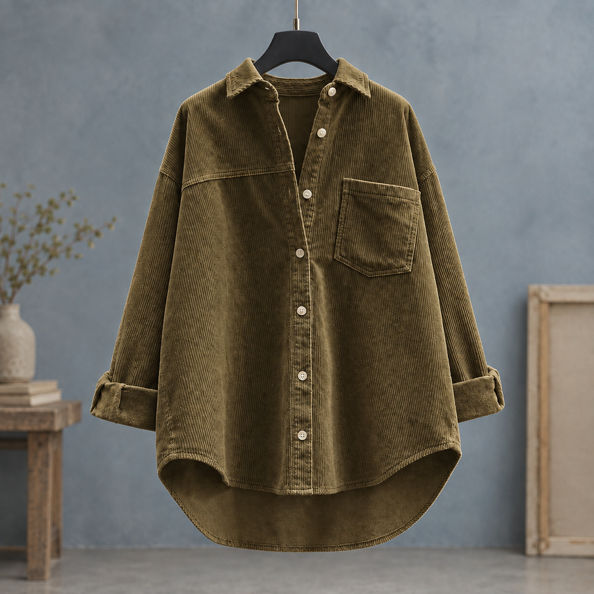 Annalise Corduroy Overshirt - Brown
