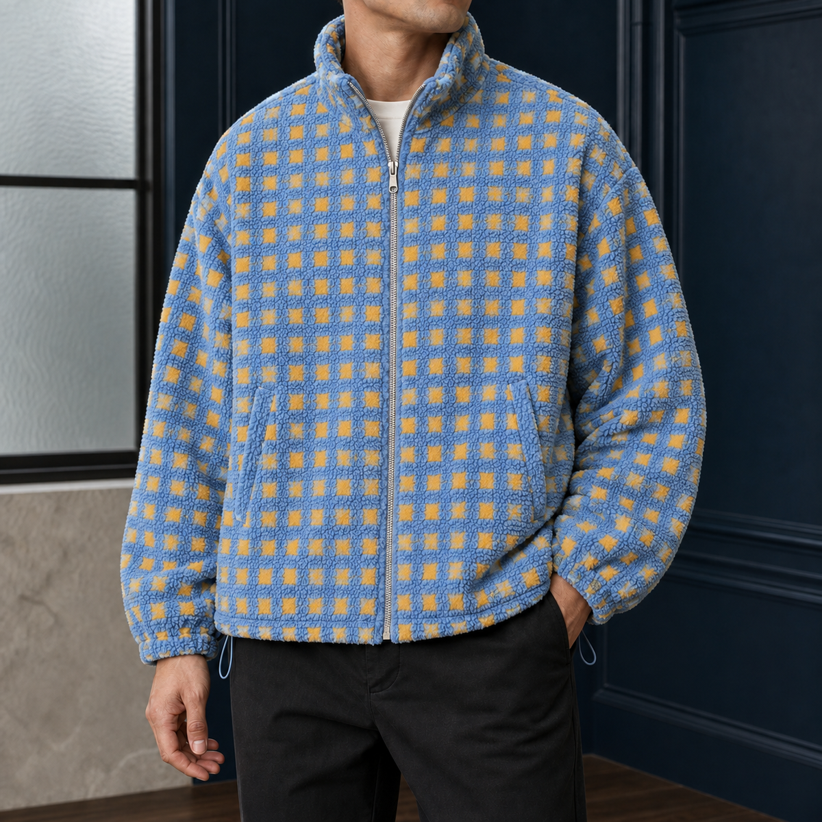 Tyler Plush Jacket - Blue