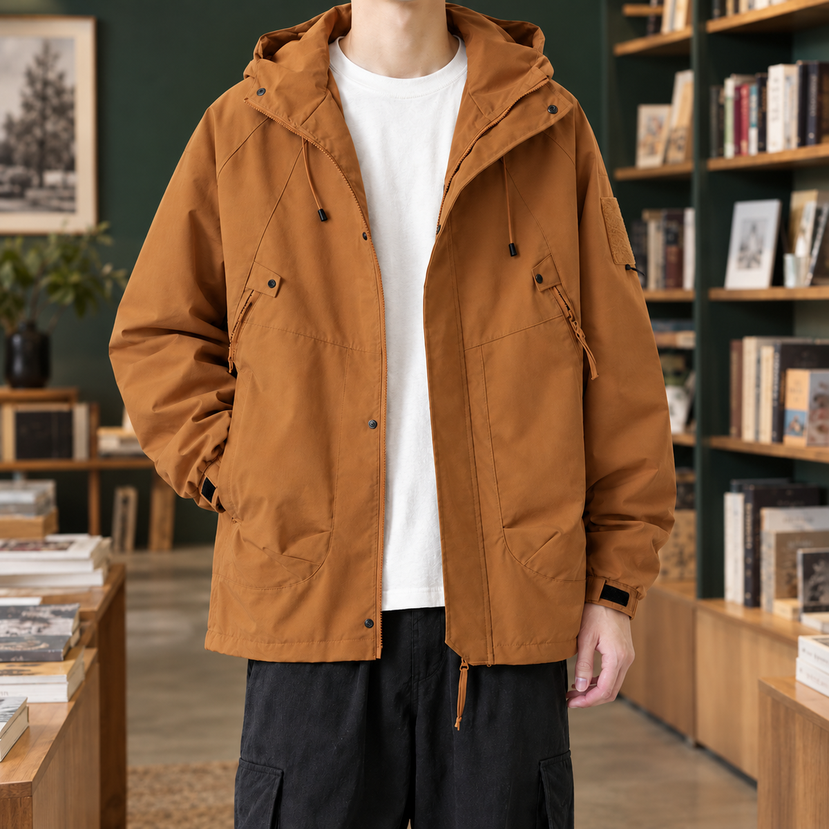 Audric Hooded Jacket - Caramel