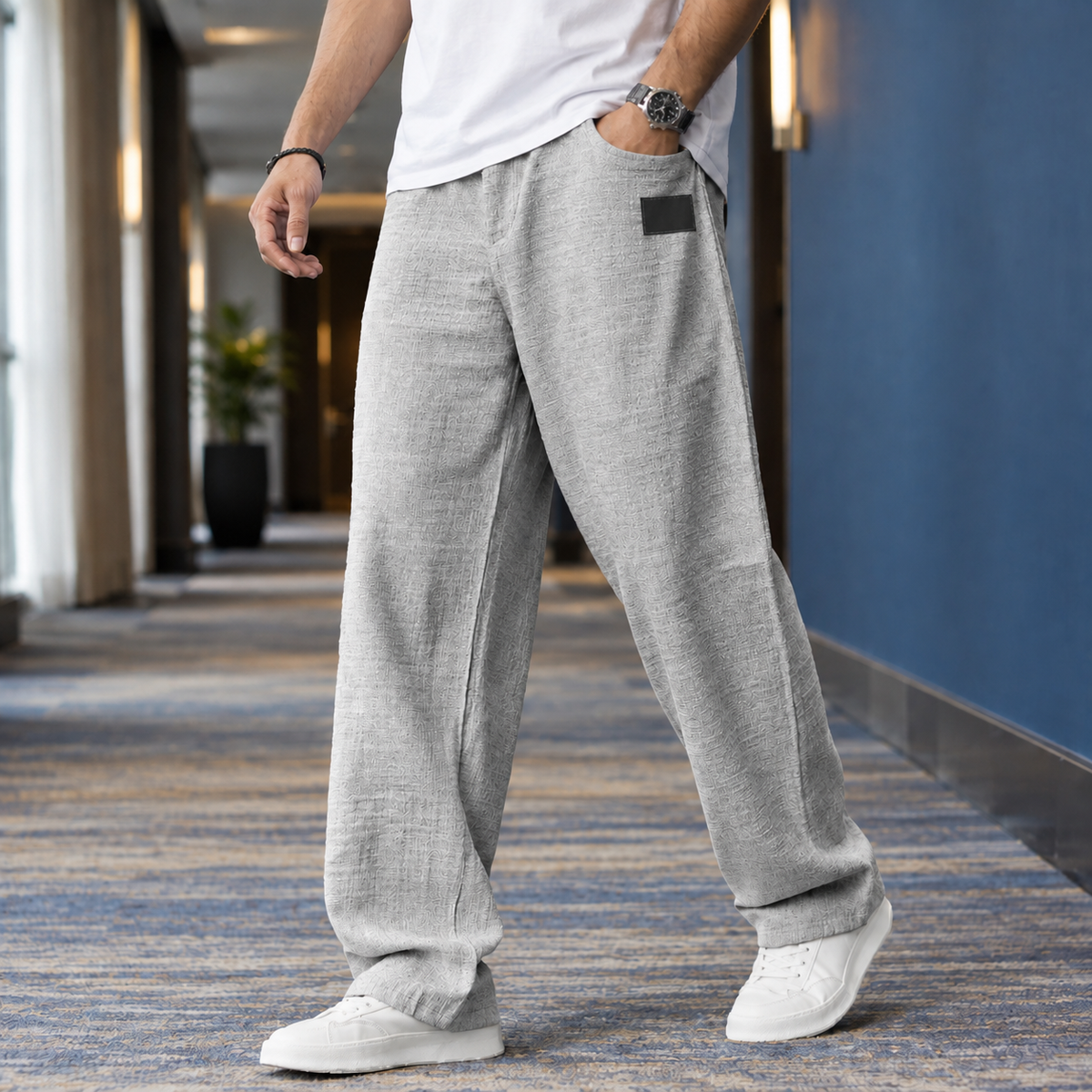 Maximus Wide-Leg Pants - Gray