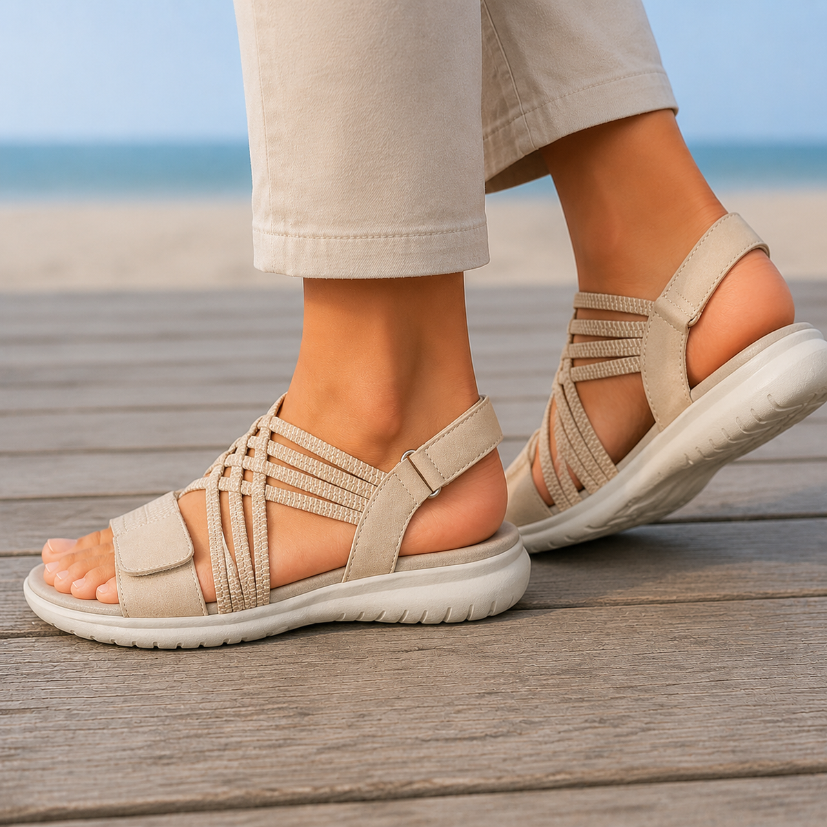 Brescia Orthopedic Sandals - Beige