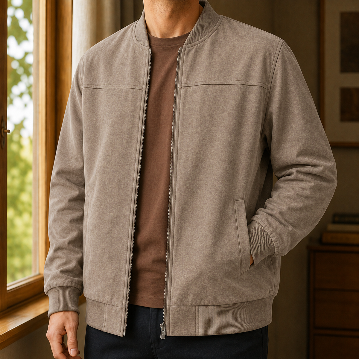 Philip Bomber Jacket - Khaki
