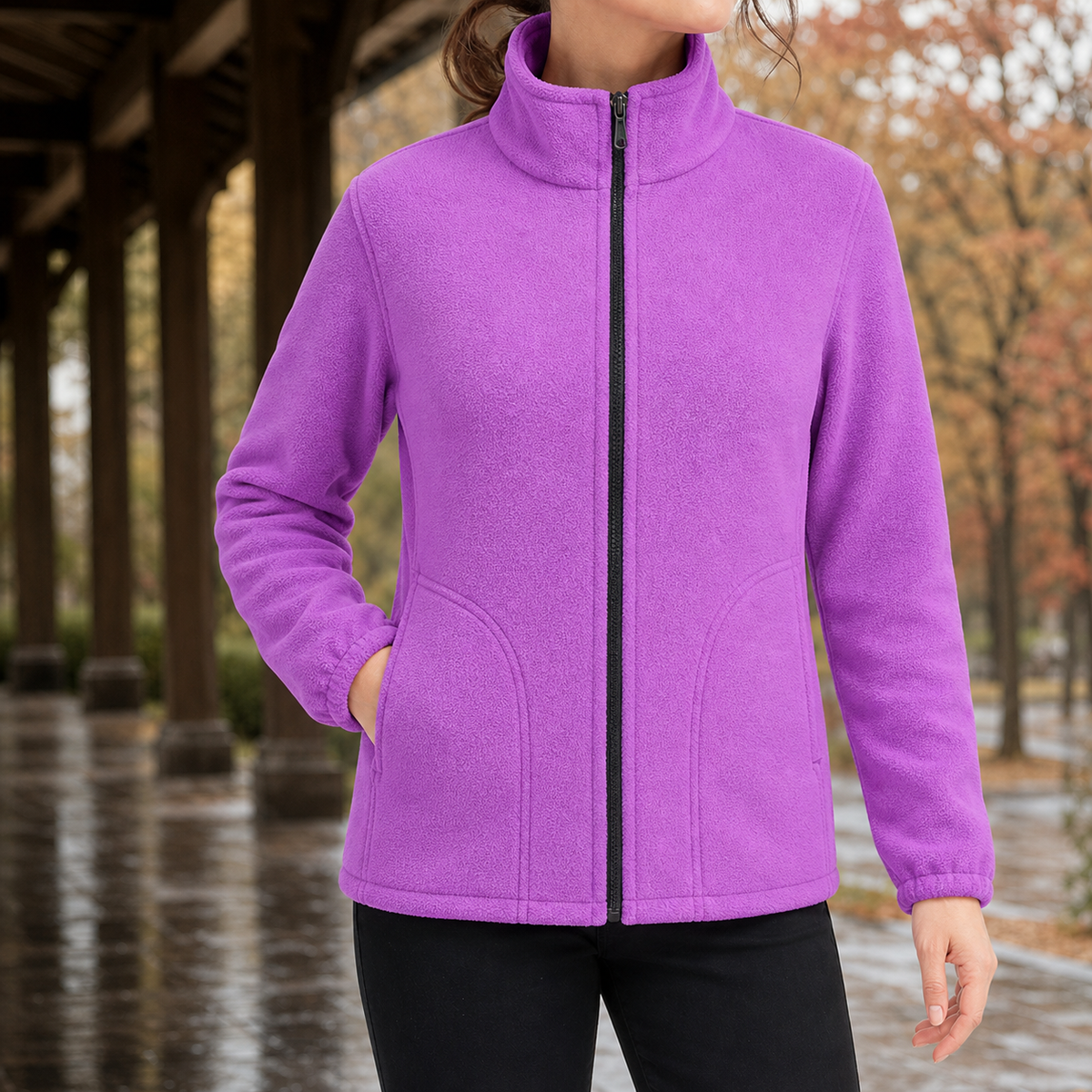 Evelina-Skye Fleece Jacket - Light Purple