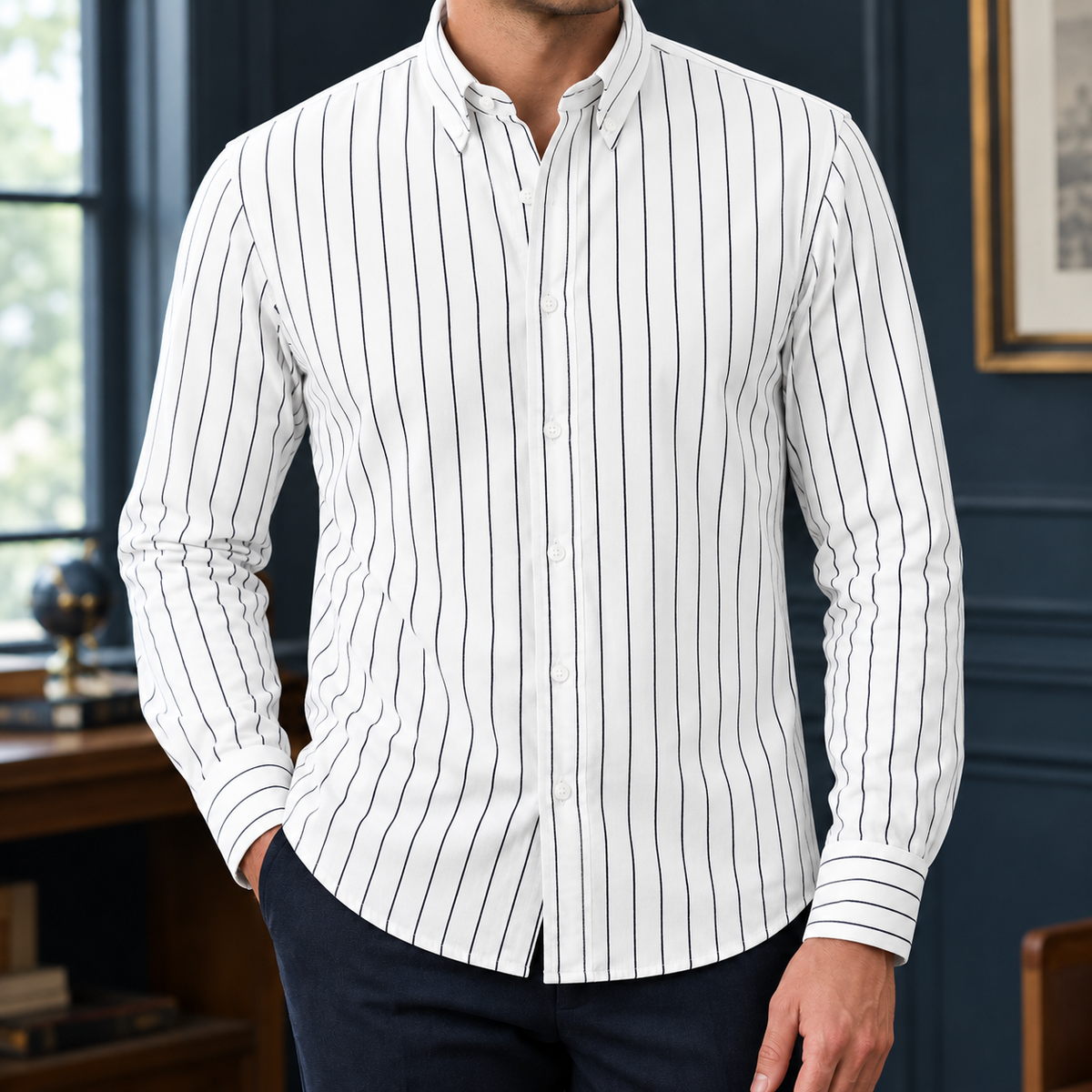 Paul Striped Shirt - White