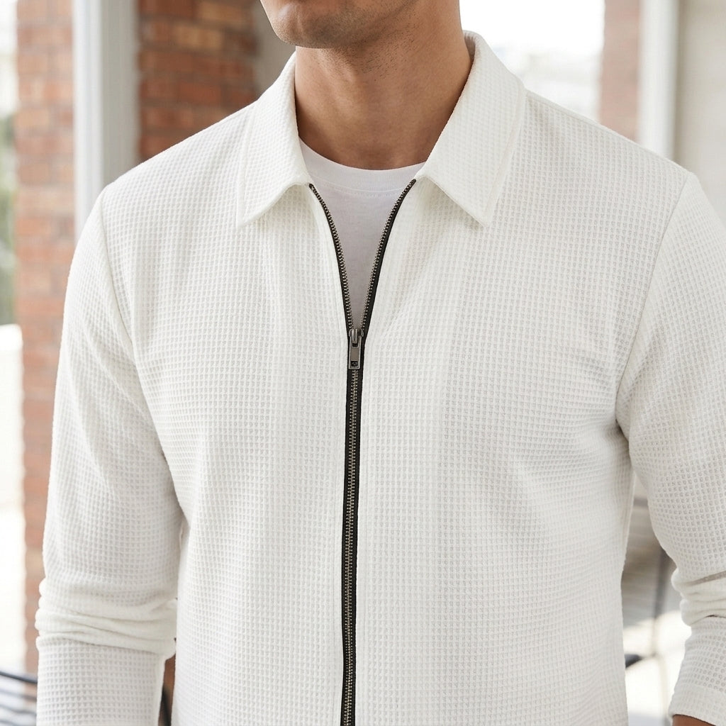 Dorian Waffle Jacket - Lead Product Detail
