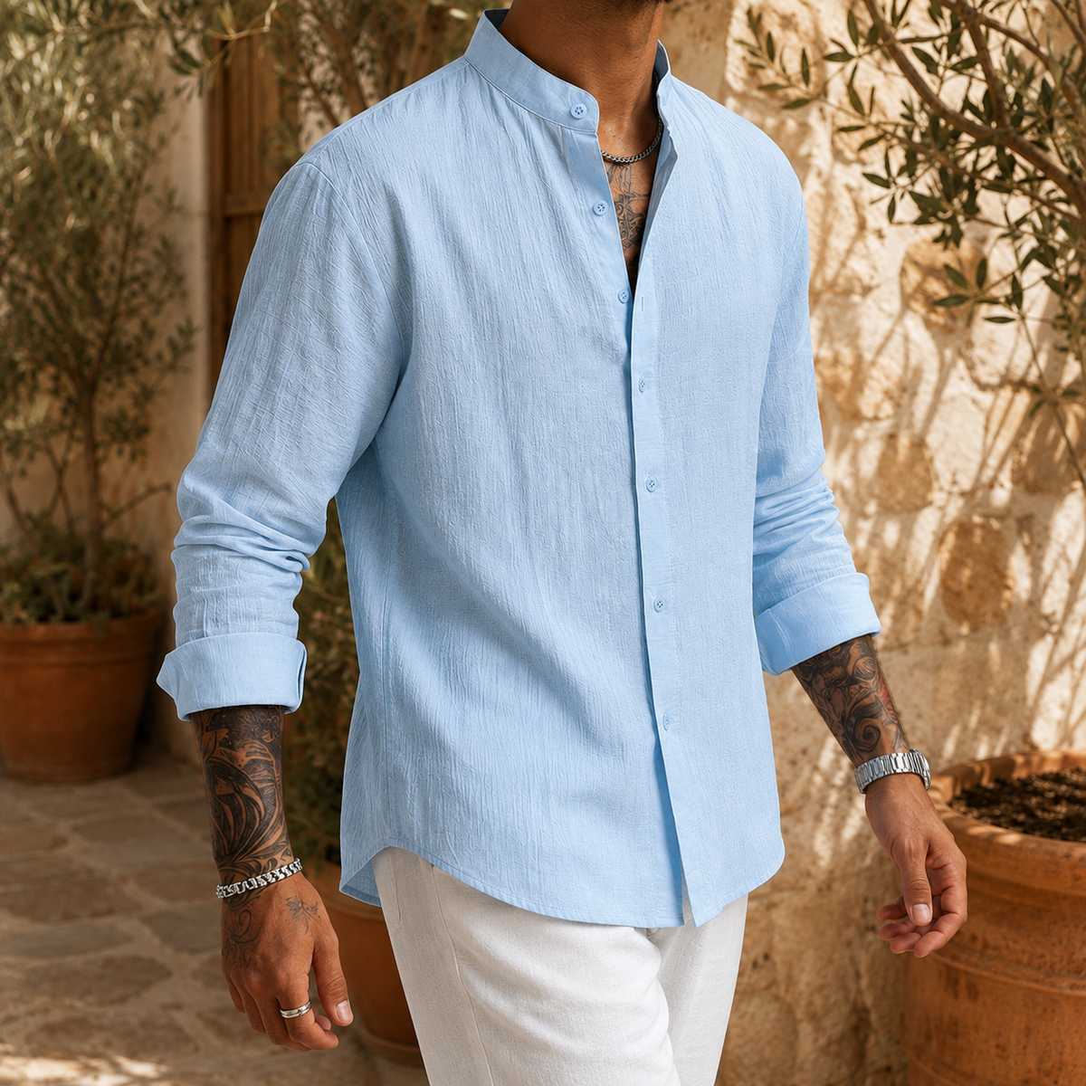 Carter Henley Shirt - Blue