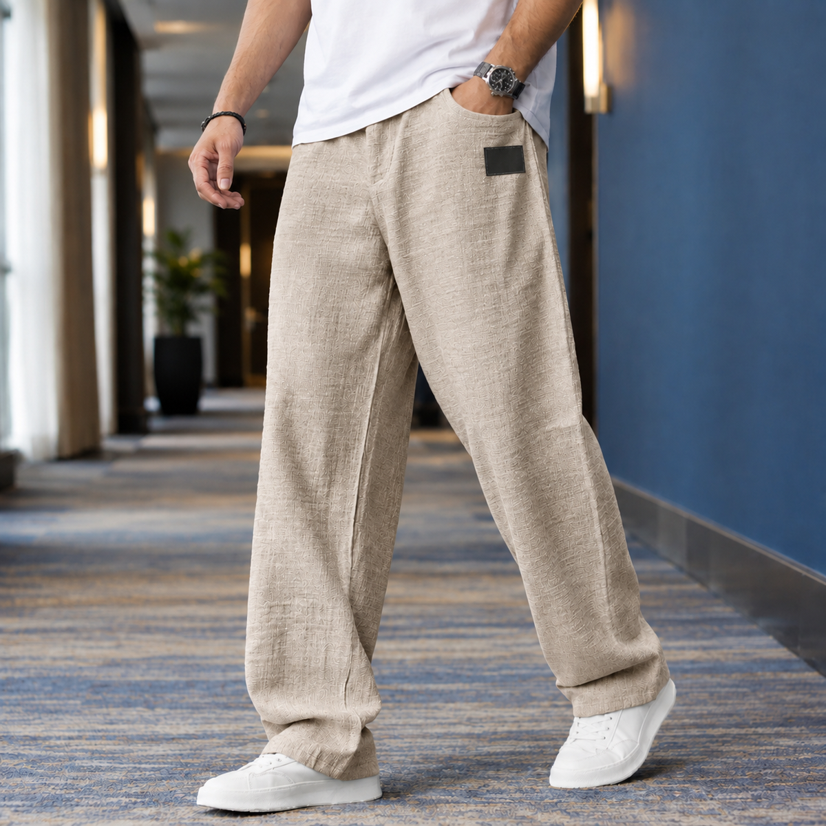 Maximus Wide-Leg Pants - Khaki
