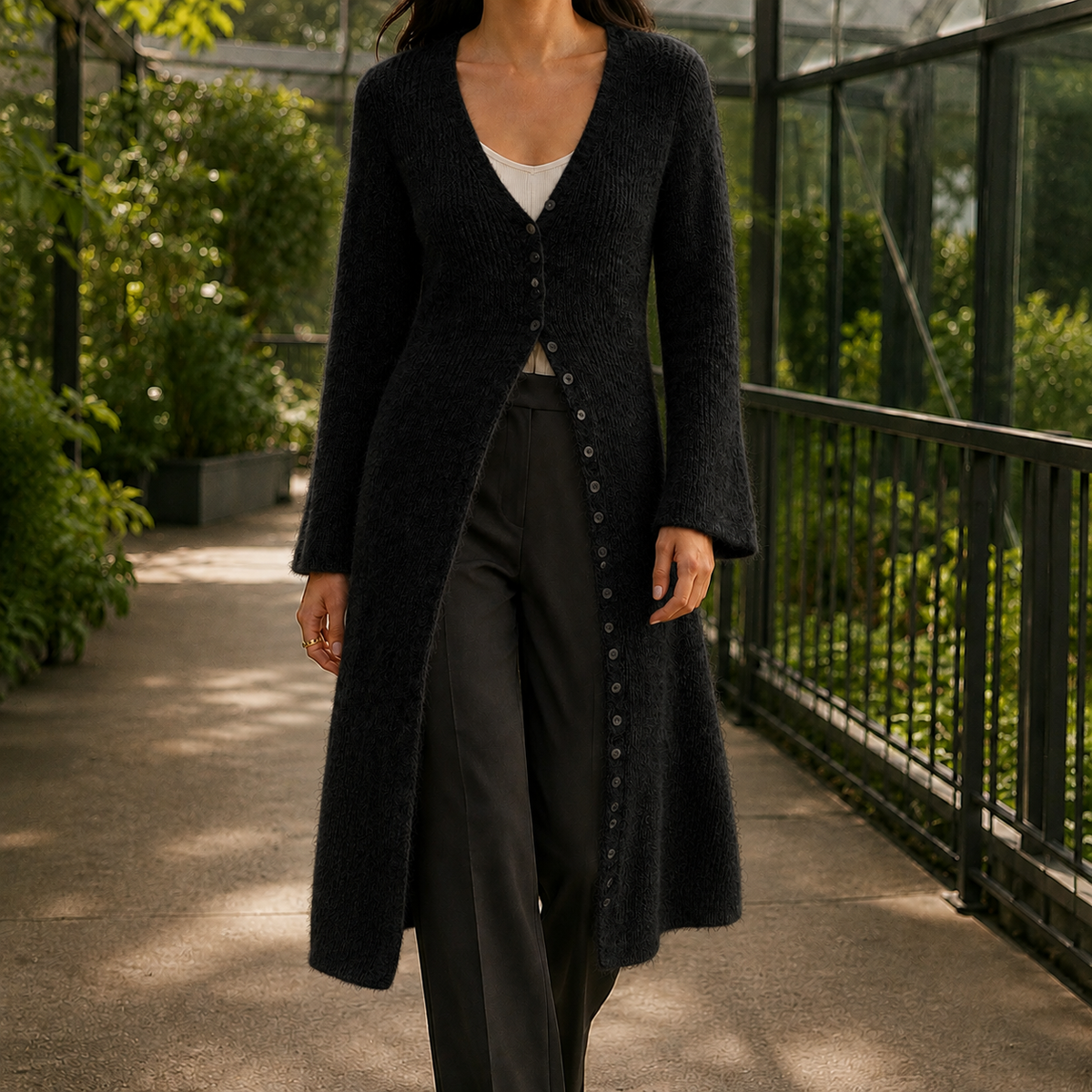 Laurel V Neck Sweater - Black