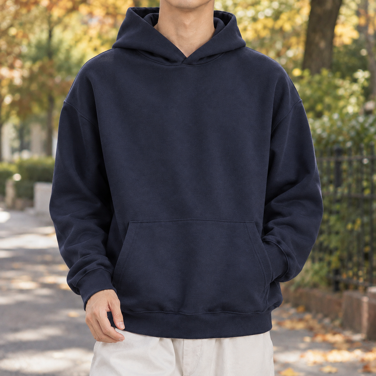 Reuben Heavyweight Hoodie - Navy Blue