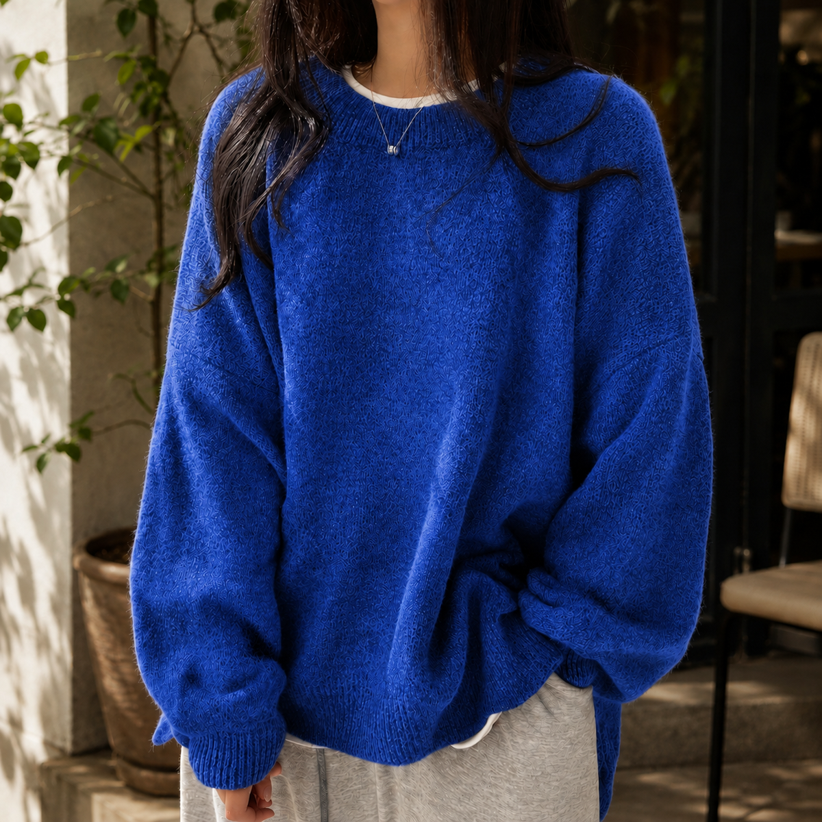 Isla Crewneck Sweater - Blue