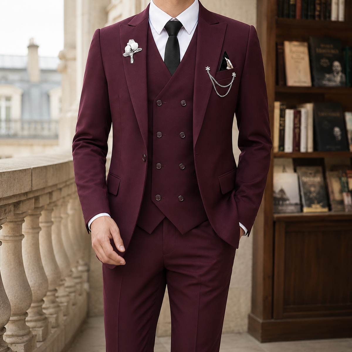 Osric Tailored Suit - Red