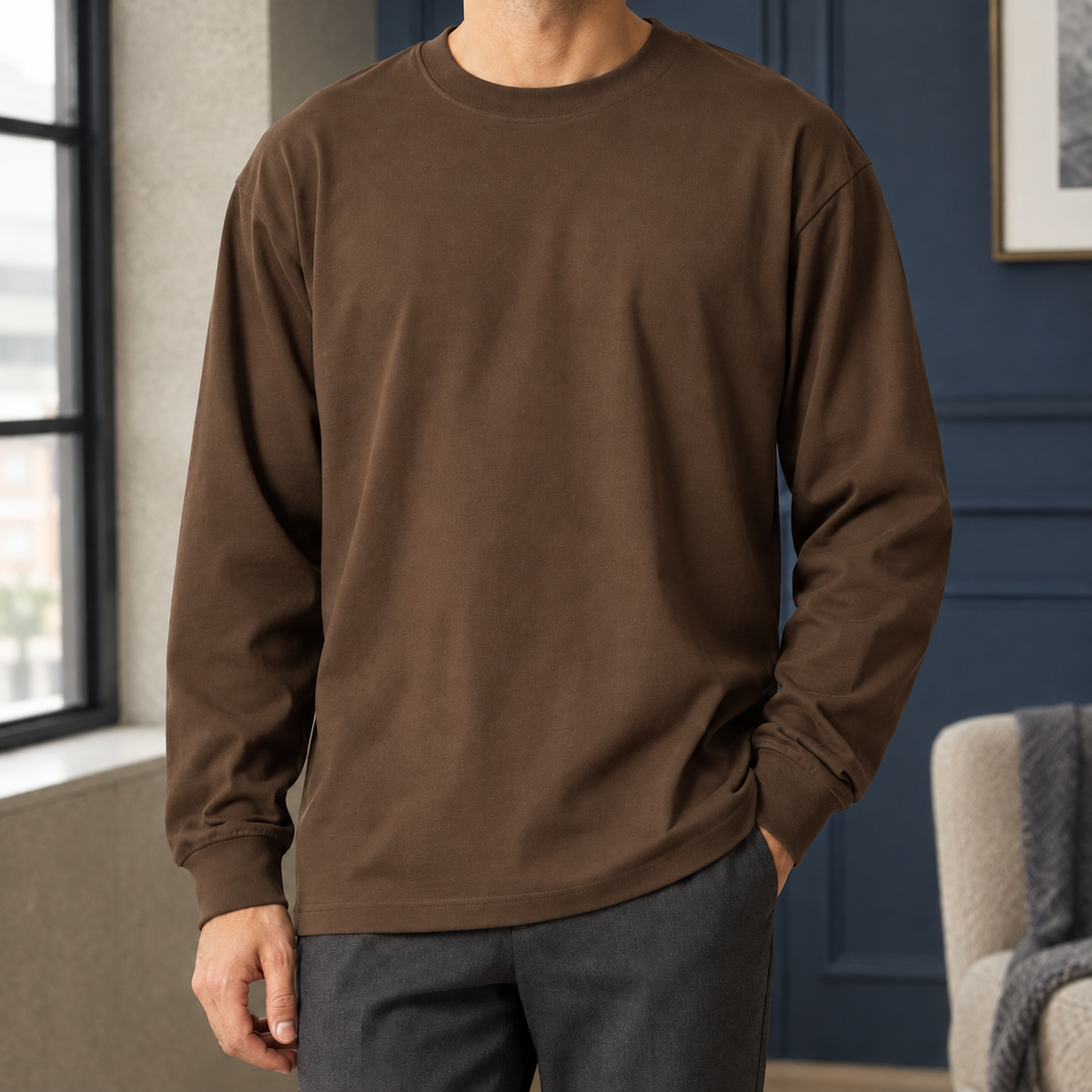 Merrick Relaxed Top - Dark Brown