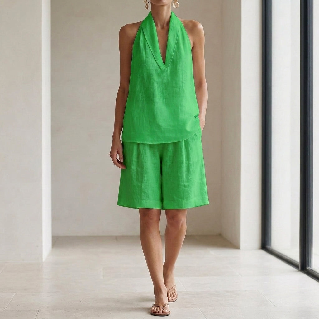 Elodie Halter Set - Green
