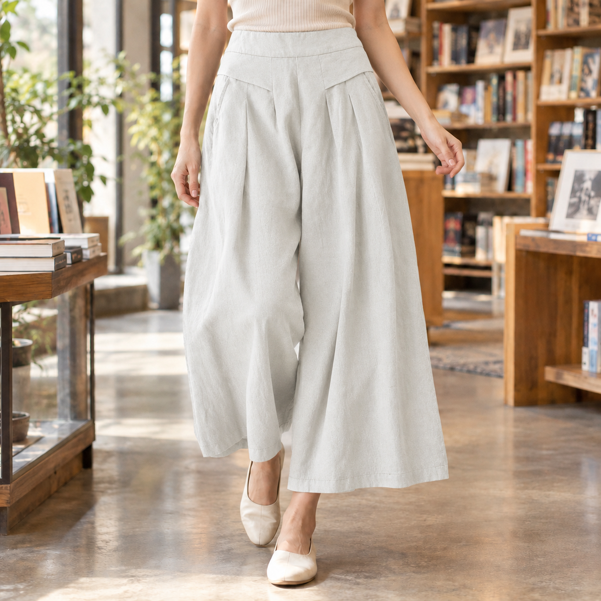 Rosemary Wide Leg Pants - White