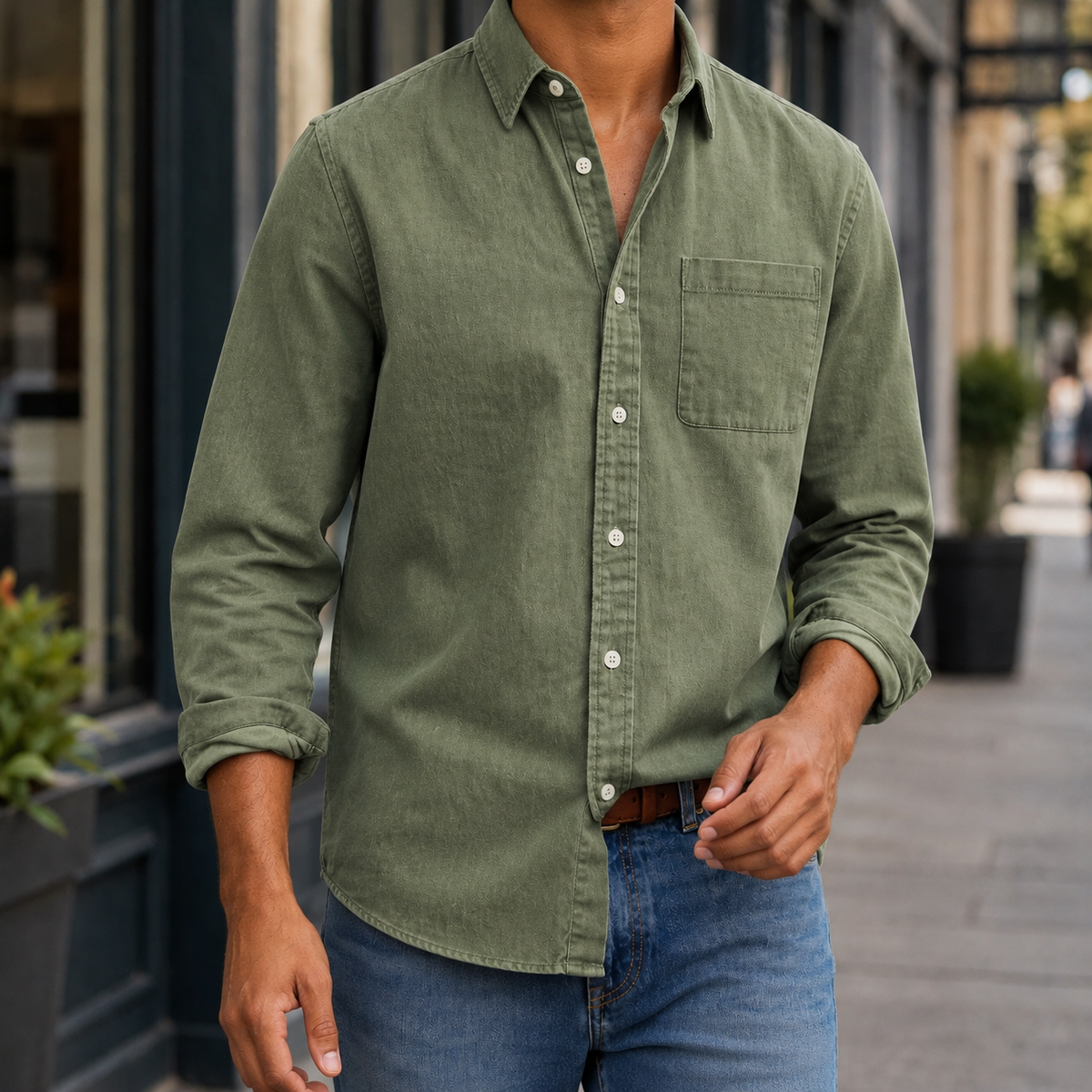 Damian Relaxed Shirt - Green