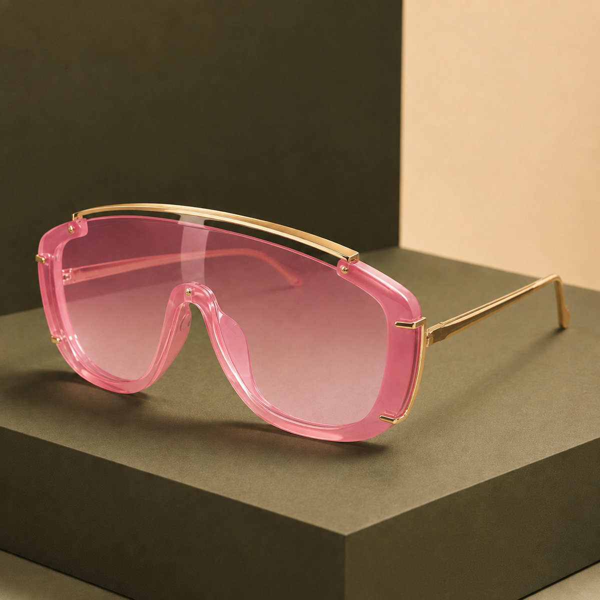 Torin Sculptural Sunglasses - Pink