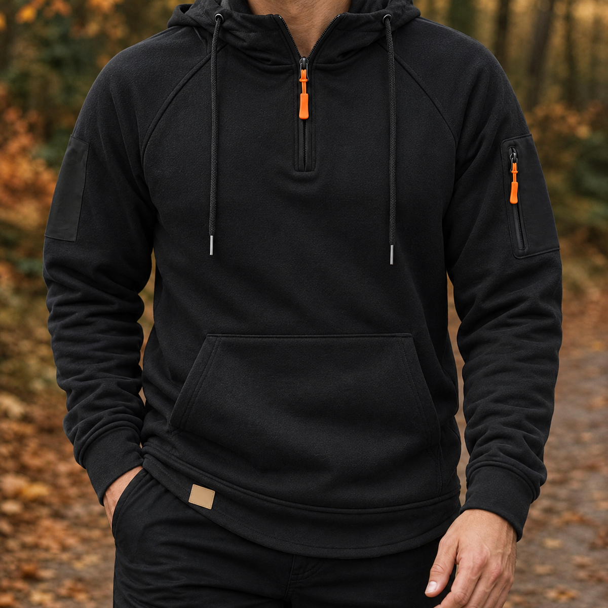 Frank Quarter Zip Sweater - Black