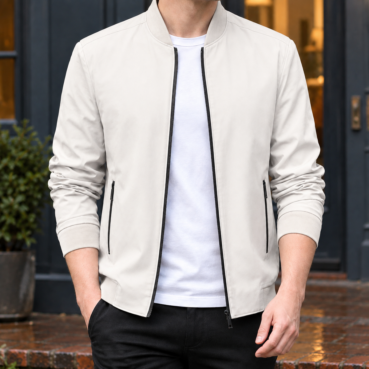 Burnaby Bomber Jacket - Off White