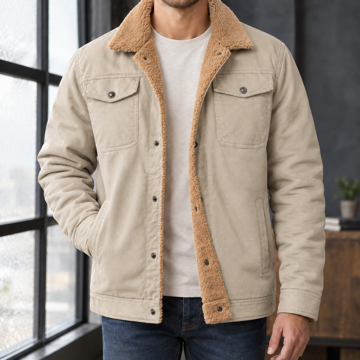 Pierrick Workwear Jacket - Light Khaki