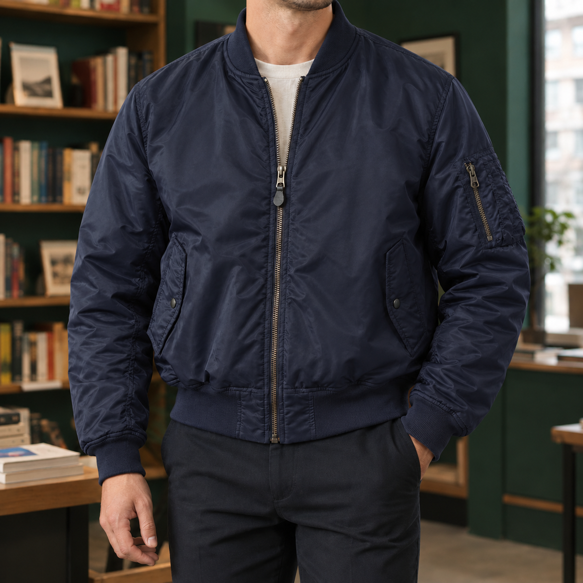 Stanley Bomber Jacket - Blue